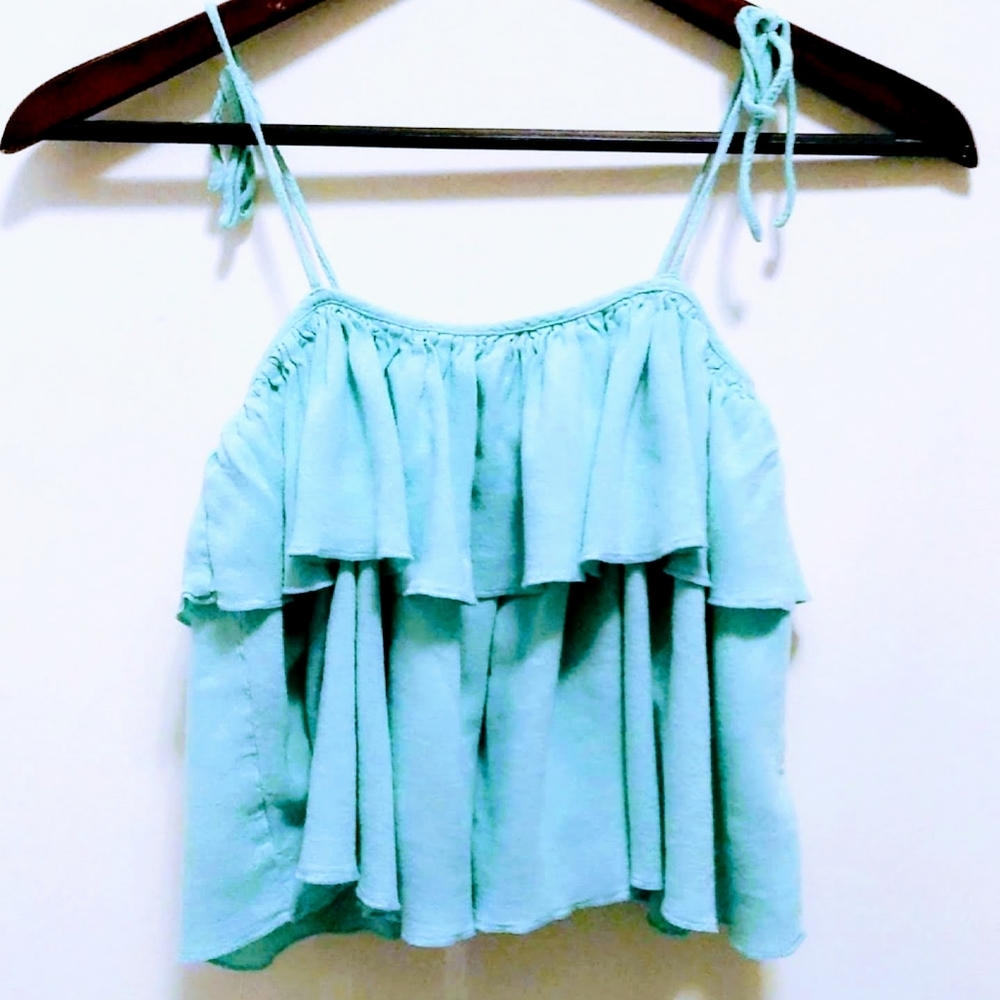 Light blue Crop Top